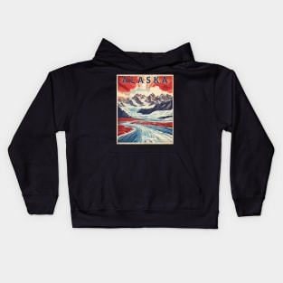 Alaska United States of America Tourism Vintage Poster Kids Hoodie